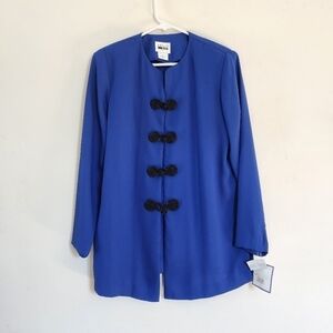 Vintage Leslie Fay Royal Blue Lightweight Coat size 6p NWT